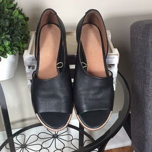 Anthropologie Open Toe Flats